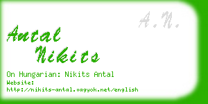 antal nikits business card